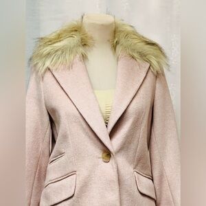 TOPSHOP - Monica Faux Fur Collar Coat